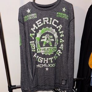 American Fighter Charcoal and Lime Graphic Tee